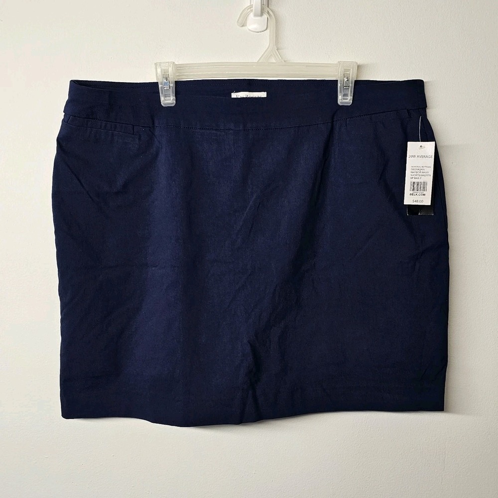 NWT Kim‎ Rogers Curvy Plus Size 20 Skort Navy Blue Stretch Comfort Waist Stretch